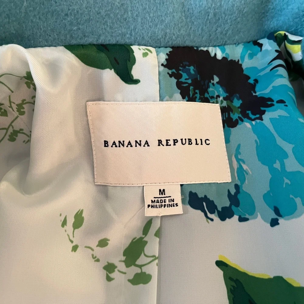 Banana Republic Teal Wool Coat - Picture 2 of 9